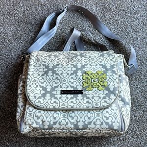 Petunia Pickle Bottom Grey and White Diaper Bag